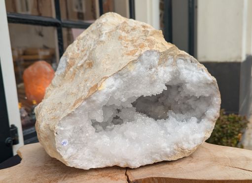 Super kwaliteit Marokkaanse Bergkristal Geode 'schaal'  spatzuivere kristallen