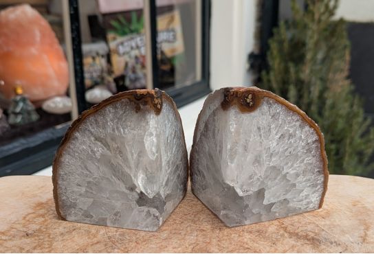 Extra kwaliteit Agaat boekensteun natuur