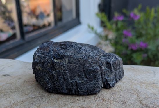 Super kwaliteit Zwarte Toermalijn ( schorl)  ruw medium large