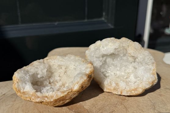Marokkaanse bergkristal Geode kleine maat