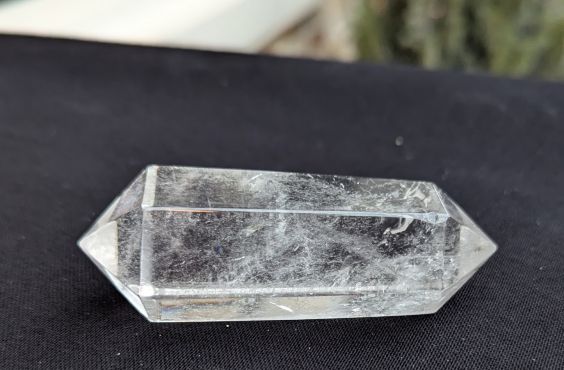 Bergkristal geslepen dubbelpunt extra