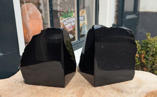 Zwarte Obsidaan boekensteun extra kwaliteit