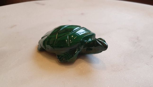 Extra kwaliteit Malachiet, schildpad