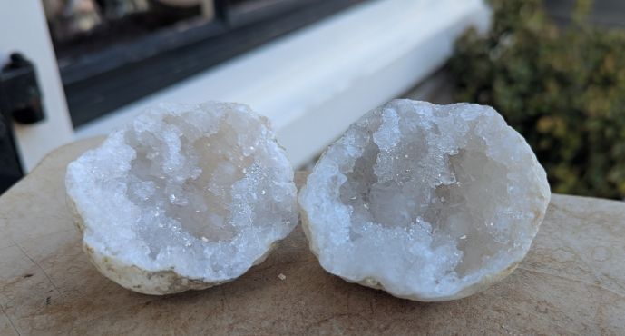 Marokkaanse bergkristal Geode kleine maat